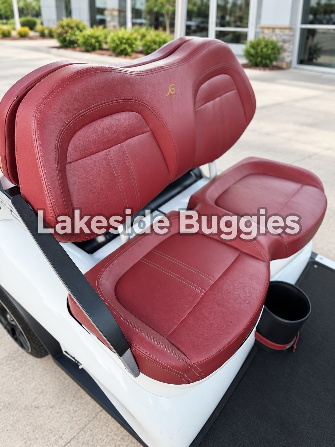 Photo 3 of 9: Burgundy leather seating detail